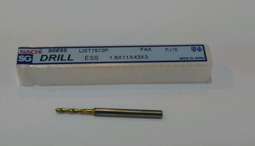 NACHI DRILL 1.8mm SGESS L7572P 1.8X11X43X3