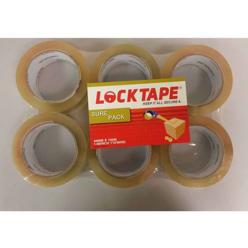 6 rolls - 2&#034; x 110 yards (330&#039; ft) - box tape,carton shipping, moving, sealing for sale