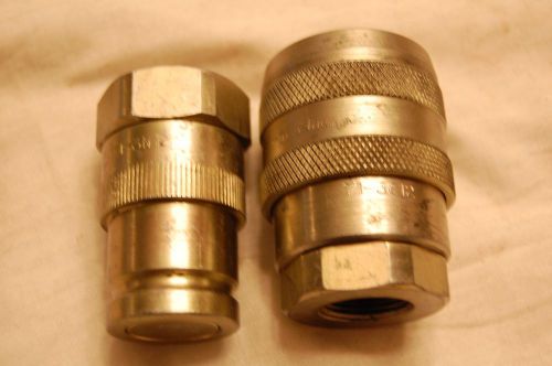 Snap-tite 71-3n12 nipple and 71-3c12 coupler 3/4&#034; hudraulic fittings for sale