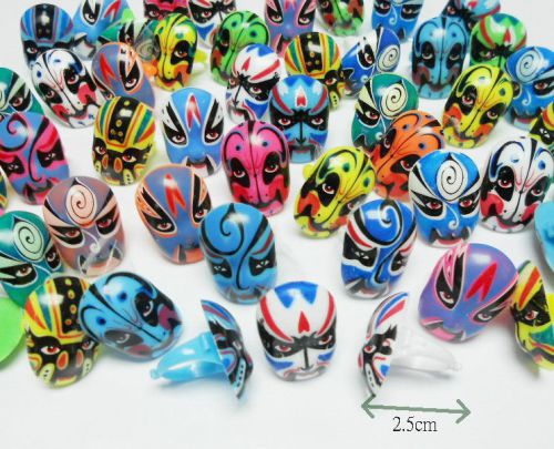 72 piece wholesales mask FACE Rings party favors theater novelty carnival prizes