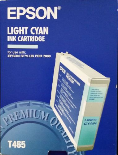 NEW Genuine Epson T465 STYLUS PRO 7000 LIGHT CYAN Ink Catridge