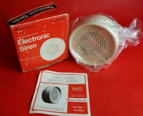 NEW Two Sound Indoor Electronic Siren Alarm Safe House Model 49-529A Vintage NOS