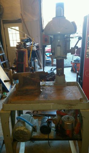Vintage buffalo dual head drill press on heavy cast table steampunk for sale
