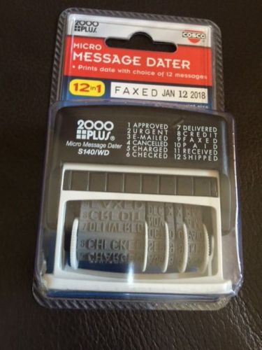 NEW Cosco 2000 Plus Self-Inking Type Size 1 Micro Message Dater 10072 SEALED