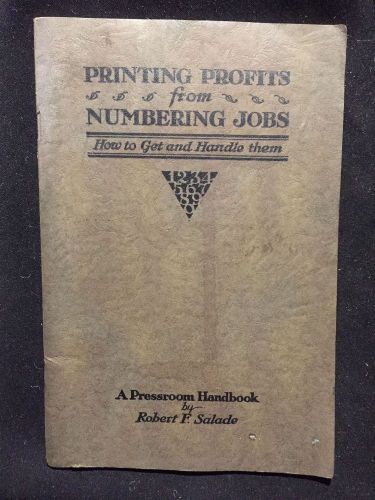 1925 ROBERTS NUMBERING MACHINE Company Book PRINTING INDUSTRY JOBS Illustrated