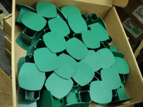 (50ps) green plastic hitch tube cover - blank    4 1/4&#034;  x   4&#034;   ( no pins ) for sale