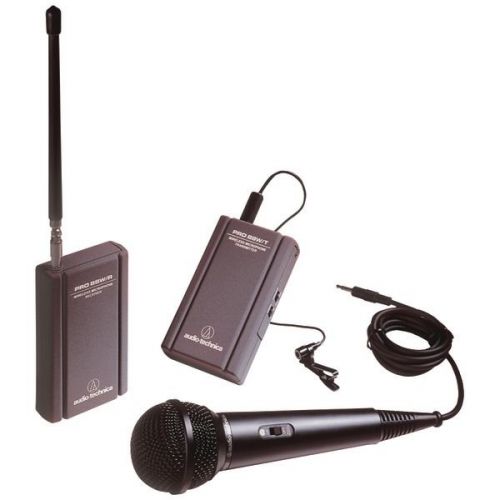 Audio Technica ATR288W VHF TwinMic System w/2Mics, Transmitter, &amp; Receiver