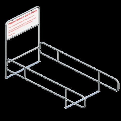 National Cart Co CC-720-28-ST 28&#039; Double-Entry Cart Corral