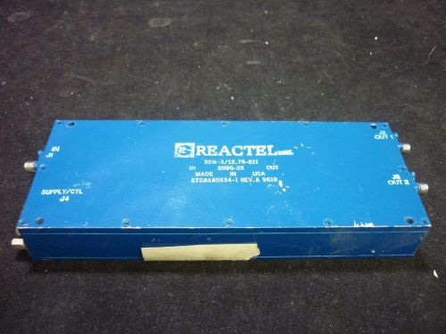 Reactel MICROWAVE Switched FILTER STS# A60534-1 REV.A 9619 3SW-3/12.75-S11