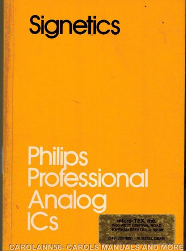 SIGNETICS Data Book 1983 Philips Professional Analog ICs