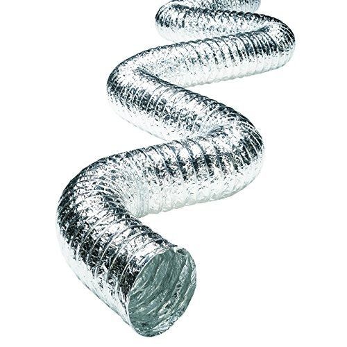 Deflecto metallic duct, multi layer, super flexible, 4&#034; x 20&#039;, silver (f0420b/6) for sale