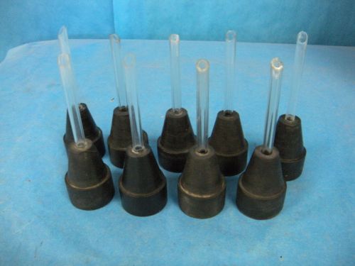 Lab Glass Tapered Rubber Stoppers Funnel 9mm Lot of 9