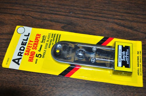 Ardell safety hand scraper with 5 smith blades made in usa # 33.6605 for sale