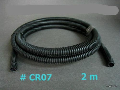 2M Split Flex Conduit Tubing Corrugated Cable Wire Organizer Dia 7mm #A5