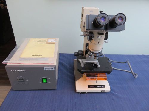 OLYMPUS BH-2 MICROSCOPE W/Reflected Light Fluorescence attachment &amp; 5 objectives