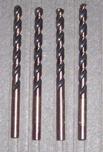 4 ea. bosch 15/64&#034; bl4142 jobber length black/gold oxide hss drill bits for sale