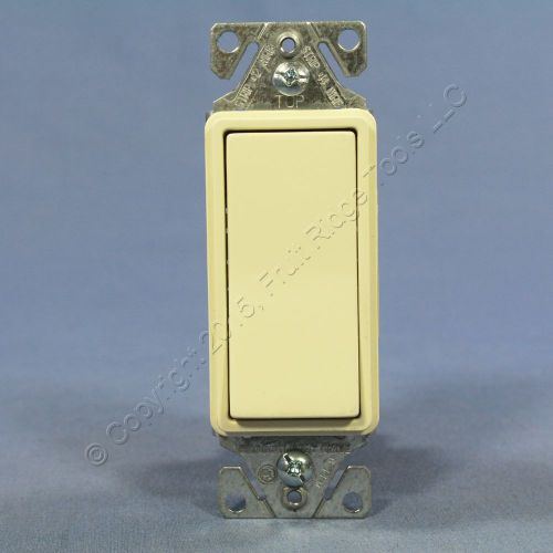 Cooper almond decorator rocker light switch 15a single pole 120/277v bulk 7501a for sale