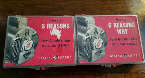 Vintage General Electric G.E. Form G Motors parts boxes advertising 1 with parts
