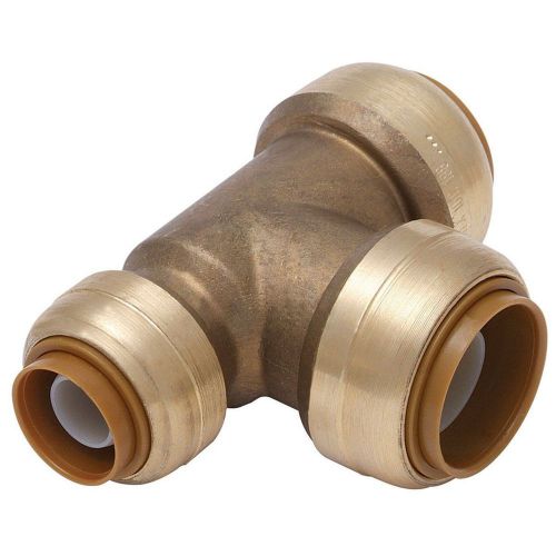 Two shark bite u444a 3/4-by-1/2-by-3/4-inch push-fittings reducing tee for sale