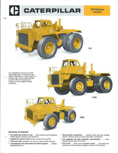Equipment Brochure - Caterpillar 776 772B 768C Off-Highway Tractor c1979 (E3083)