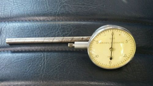 Vintage Brown &amp; Sharpe Metal Dial Indicator 7207. 0-15-0