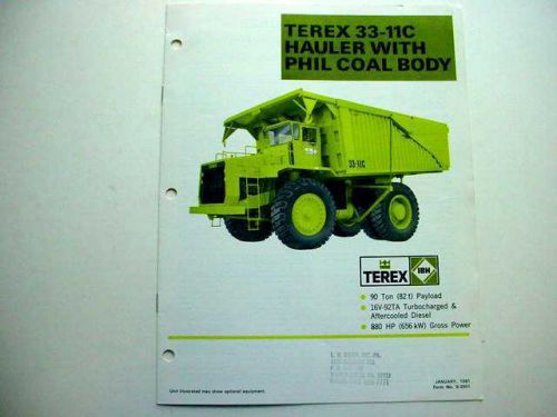 Terex 33-05B 33-11D &amp; 33-11C Hauler Truck Pieces