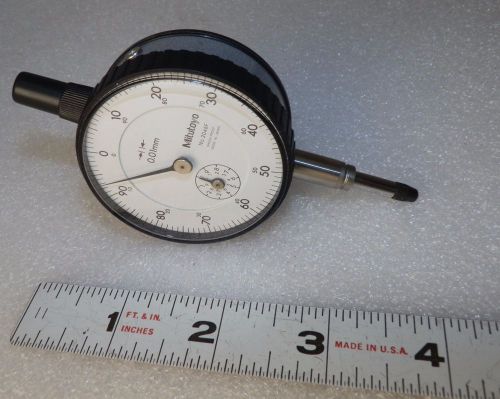 Metric drop dial indicator shock proof res 0.01 mm  mitutoyo 2046f  (( loc107)) for sale