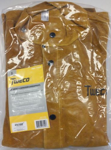 Tweco 30&#034; Light Brown Leather Welding Jacket - Large (43900)