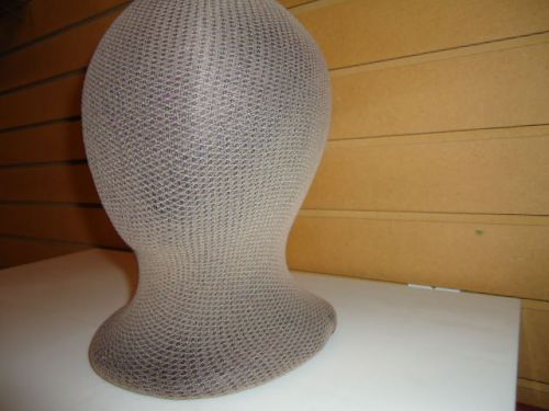 FOUR (4) #695W12XHMESH 10&#034;H Blank Face MESH Mannequin Heads- Tan or Black