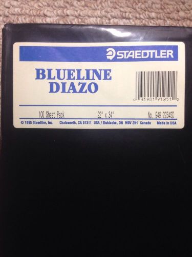 Staedtler blueline diazo 100 sheet pack 22&#034;x34&#034; for sale