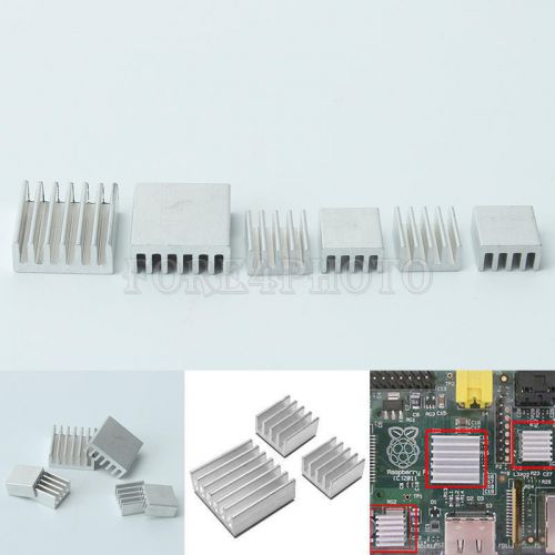 6pcs 2 sizes chip ic aluminum heat sink heatsink electronic heat dissipation for sale