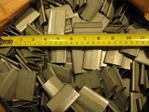 500 pc. Made In USA Steel Strapping Seal 1-1/4” Push 01700830 Double Notch MSC