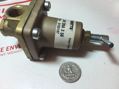 Watts 3/8 26a 3-50 Psi Brass Compact Water   Pressure Regulator