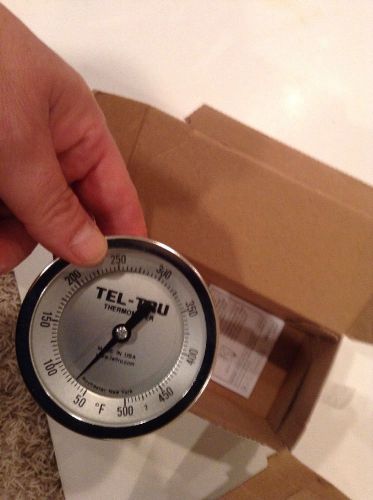 Tel-tru 34100664 model gt300r resettable bi-metal process grade thermometer, sta for sale