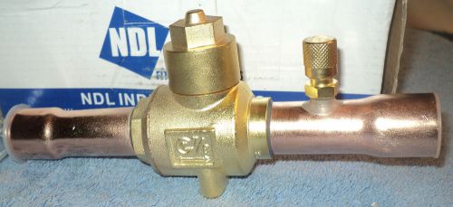 Ndl nbv refrigeration ball valve w/schrader valve, nbv07-s  7/8&#034; copper 900psig for sale