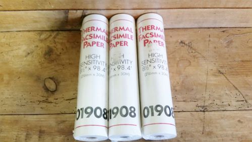 Thermal Facsimile Paper / SPR01908 / 1/2&#034; Core / Hi- Sensitivity / 8-1/2&#034;x98&#039;