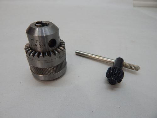 New Rohm Drill Chuck 1/32&#034; - 3/8&#034;  3/8&#034;-24 thread with Key S19 Made in Germany