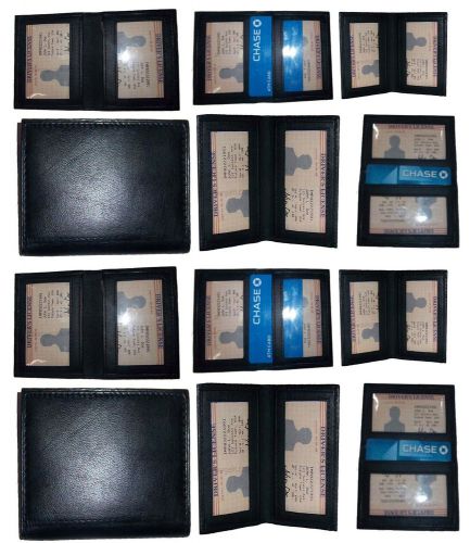 Lot of 12 New Slim Leather Business card, Credit Card, ID case. 2 ID windows