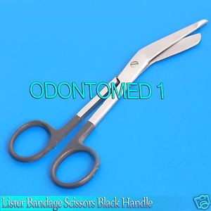 1 Lister Bandage Nurse Scissors - Color Handles(Black)
