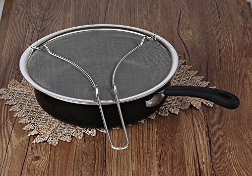 Cook n home mesh oil splatter screen guard with rest feet 13 stainless steel for sale