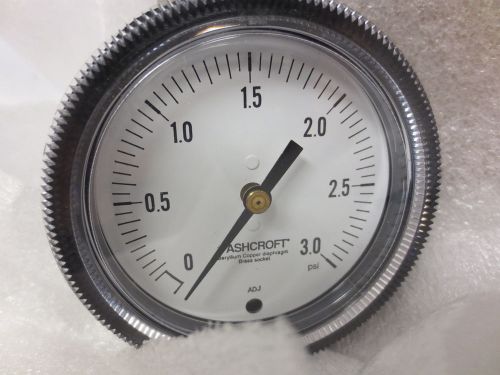 New ashcroft  1490 series 0-3psi 2-1/2&#034; panel mt pressure gauge 251490a02bxuc3# for sale