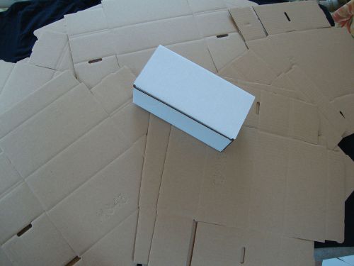20 White Corrugated Shipping Box 8x4x3 Sunglasses Cardboard Carton Packing Maile