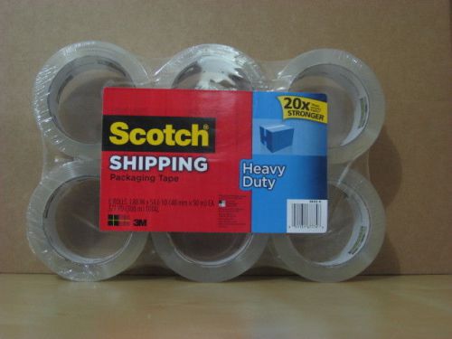 3M Scotch Heavy Duty Shipping Packaging Tape 6 Rolls 1.88&#034; X 54.6 YD *BRAND NEW*
