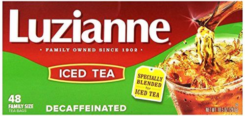 Luzianne Specially Blended for Iced Tea, Decaffeinated Family Sized, 48-Count Te