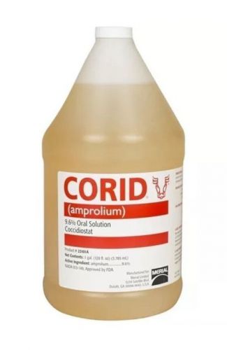 CORID Amprolium 9.6% Oral Solution Coccidiosis 1 Gallon Bottle