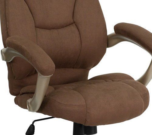 Microfiber upholstered office chair flash furniture high back brown for sale