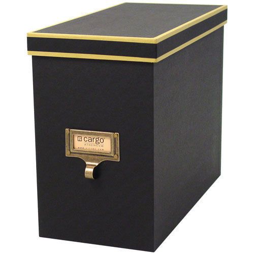 Cargo fiberboard atheneum black file storage box office accessory for sale
