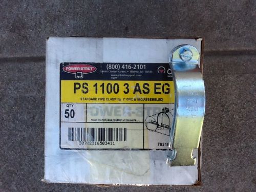 Box of 50 power-strut ps 1100 3 as eg 3&#034; standard pipe clamp for sale