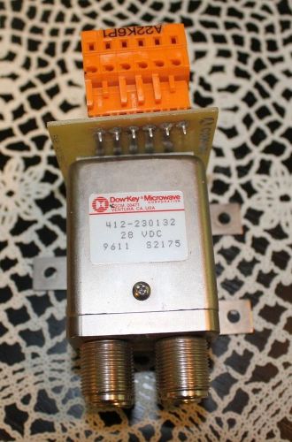 Dow Key RF Microwave Coaxial 412-230132 Switch 28 VDC N Type