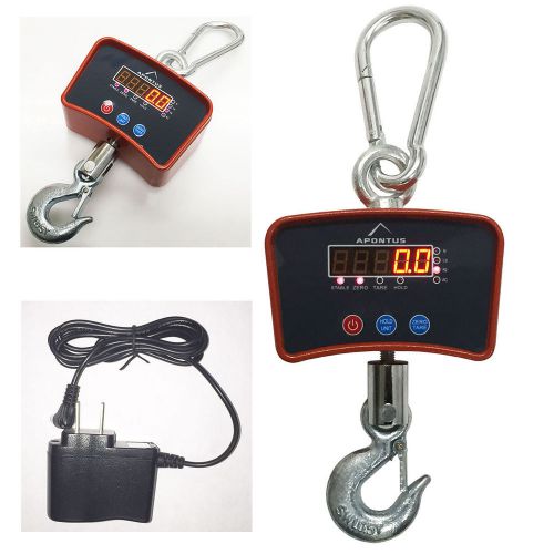 Portable Digital Fish Hook Luggage Hanging Weighing Balance Scale Heavy 1100lb